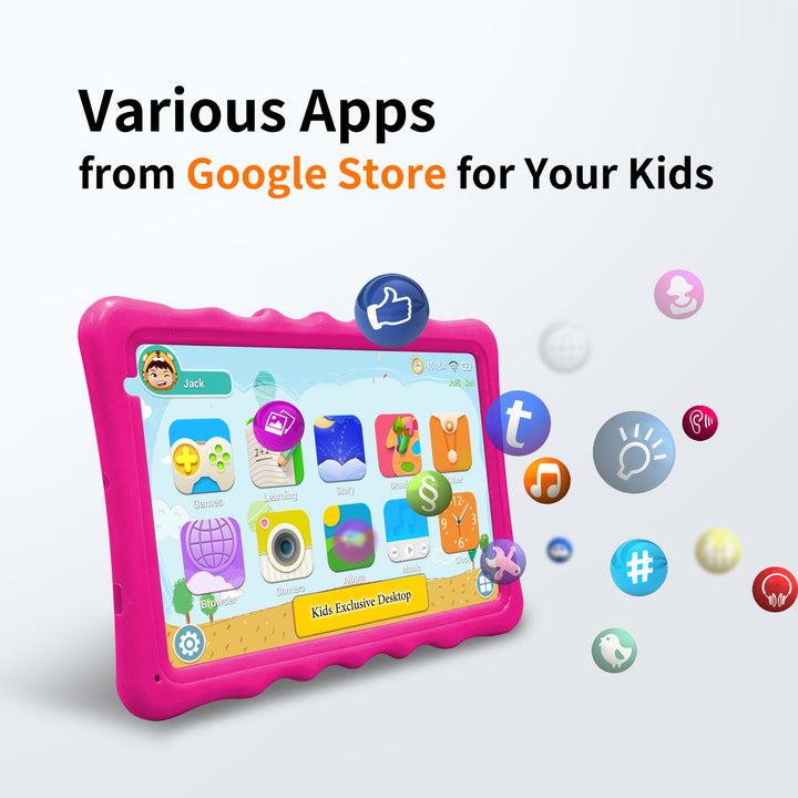 Tibuta 10 inch Kids Tablet, Android 12 Tablet for Kids